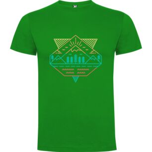 Neon Mountainscape Art Tshirt