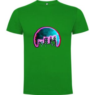 Neon Nightscape City Tshirt