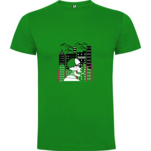 Neon Skull Cityscape Tshirt