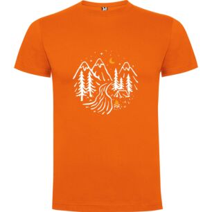 Nighttime Mountain Campscape Tshirt