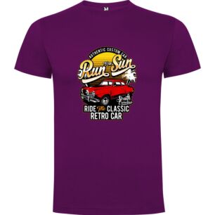 Outrun Red Retro Ride Tshirt