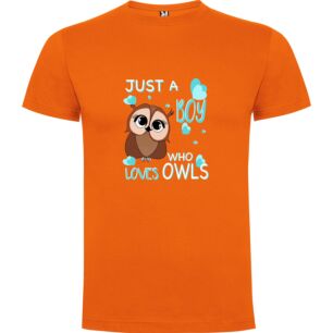 Owl-Loving Boy's Tee Tshirt