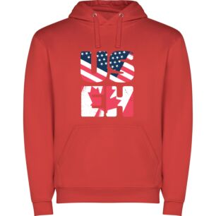 Patriotic USA-Canada Tee Φούτερ με κουκούλα