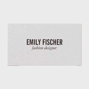 Perforated White Leather Print Business Card