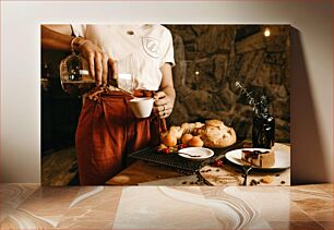 Πίνακας, A Cozy Breakfast Setup Μια άνετη ρύθμιση πρωινού