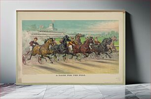 Πίνακας, A dash for the pole (1893) by Currier & Ives