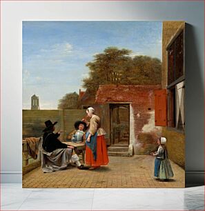 Πίνακας, A Dutch Courtyard (1658–1660) by Pieter de Hooch