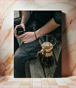 Πίνακας, A Moment with Coffee Μια στιγμή με τον καφέ