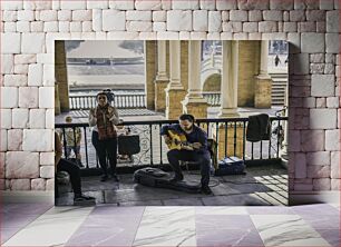 Πίνακας, A Musician in Arched Pavilion Ένας μουσικός σε τοξωτό περίπτερο