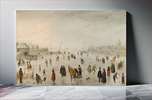 Πίνακας, A Scene on the Ice (ca. 1625) by Hendrick Avercamp