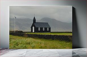 Πίνακας, A Serene Landscape with a Black Church Ένα γαλήνιο τοπίο με μια μαύρη εκκλησία