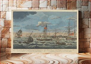 Πίνακας, A View of His Majesty's Dock Yard and Garrison at Sheerness, in the Isle of Sheepy....Riverside Town, Kent