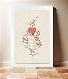 Πίνακας, Ace of Hearts (late 19th century) chromolithograph art by E. Le Tellier