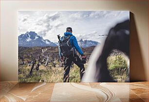 Πίνακας, Adventurer in Mountain Landscape Περιπατητής στο ορεινό τοπίο