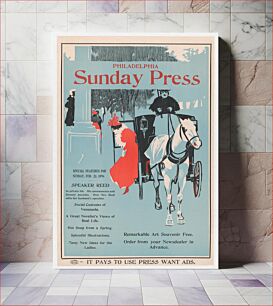 Πίνακας, Advertisement for Philadelphia Sunday Press: February 2d, 1896