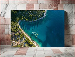 Πίνακας, Aerial View of a Coastal Landscape Αεροφωτογραφία ενός παράκτιου τοπίου