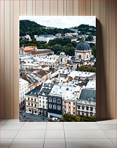 Πίνακας, Aerial View of a Historic Cityscape Αεροφωτογραφία ενός ιστορικού αστικό τοπίου