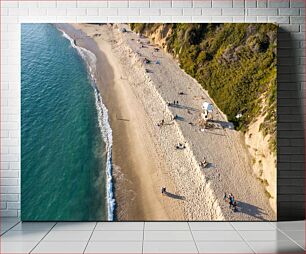 Πίνακας, Aerial View of a Sandy Beach Αεροφωτογραφία μιας αμμώδους παραλίας