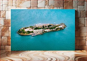 Πίνακας, Aerial View of Alcatraz Island Αεροφωτογραφία του νησιού Αλκατράζ