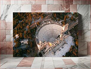 Πίνακας, Aerial View of Ancient Amphitheater Αεροφωτογραφία του Αρχαίου Αμφιθεάτρου