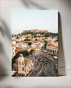 Πίνακας, Aerial View of Athens with Acropolis Αεροφωτογραφία της Αθήνας με την Ακρόπολη