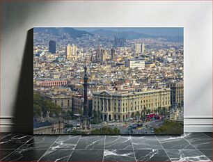 Πίνακας, Aerial View of Barcelona Αεροφωτογραφία της Βαρκελώνης