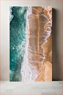 Πίνακας, Aerial View of Beach and Sea Αεροφωτογραφία της παραλίας και της θάλασσας