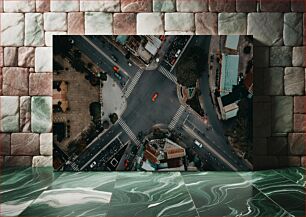 Πίνακας, Aerial View of City Intersection Αεροφωτογραφία της διασταύρωσης της πόλης