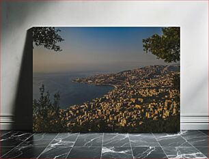 Πίνακας, Aerial View of Coastal City Αεροφωτογραφία της παράκτιας πόλης