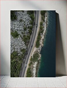Πίνακας, Aerial View of Coastal Highway Αεροφωτογραφία της παράκτιας εθνικής οδού
