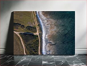 Πίνακας, Aerial View of Coastal Landscape Αεροφωτογραφία του παράκτιου τοπίου