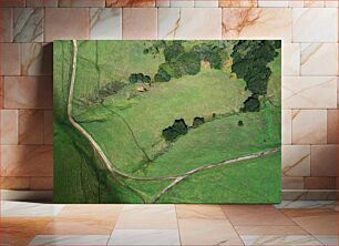 Πίνακας, Aerial View of Green Landscape Αεροφωτογραφία του πράσινου τοπίου