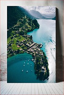 Πίνακας, Aerial View of Lakeside Village Αεροφωτογραφία του Lakeside Village