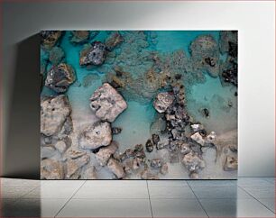 Πίνακας, Aerial View of Rocks in Clear Water Αεροφωτογραφία των βράχων σε καθαρά νερά