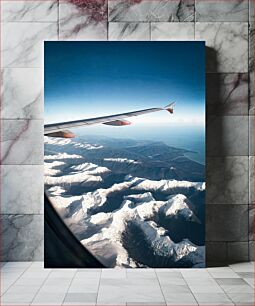 Πίνακας, Aerial View of Snow-Capped Mountains Αεροφωτογραφία των χιονισμένων βουνών