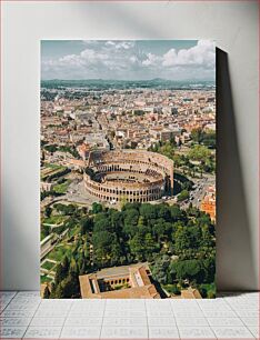 Πίνακας, Aerial View of the Colosseum in Rome Αεροφωτογραφία του Κολοσσαίου στη Ρώμη