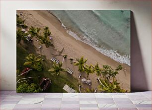 Πίνακας, Aerial View of Tropical Beach Αεροφωτογραφία της Τροπικής Παραλίας