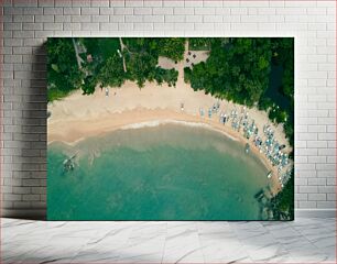 Πίνακας, Aerial View of Tropical Beach Αεροφωτογραφία της Τροπικής Παραλίας