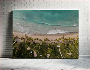 Πίνακας, Aerial View of Tropical Beach Αεροφωτογραφία της Τροπικής Παραλίας