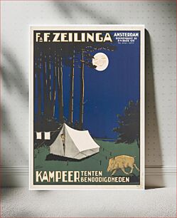 Πίνακας, Affiche voor 'Fa. F. Zeilinga Kampeertentenbenoodigdheden', Binnenkant 38 en Prins Hendrikkade 120