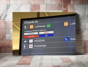 Πίνακας, Airline Check-In Information Πληροφορίες για το check-in αεροπορικής εταιρείας