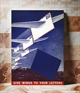 Πίνακας, Airmail poster, chromolithograph art