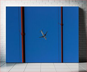 Πίνακας, Airplane Framed by Bridge Cables Αεροπλάνο Πλαισιωμένο από Καλώδια Γέφυρας