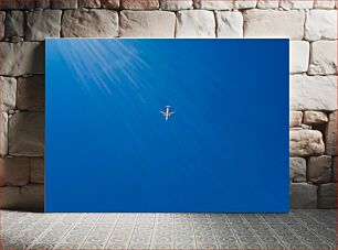 Πίνακας, Airplane in Blue Sky Αεροπλάνο στο Blue Sky