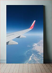 Πίνακας, Airplane Wing Over Ocean Πτέρυγα αεροπλάνου πάνω από τον ωκεανό