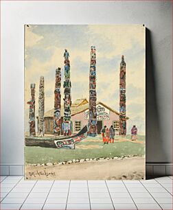 Πίνακας, Alaska Building with Totems at St. Louis Exposition, Theodore J. Richardson