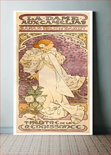 Πίνακας, Alfons Mucha - 1896 - La Dame aux Camélias - Sarah Bernhardt