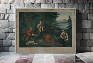 Πίνακας, American Hunting Scene. Life in the Woods