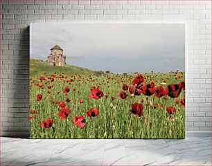 Πίνακας, Ancient Church and Poppy Field Αρχαία εκκλησία και χωράφι παπαρούνας