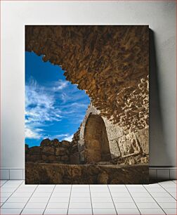 Πίνακας, Ancient Stone Archway Under Blue Sky Αρχαία πέτρινη αψίδα κάτω από τον γαλάζιο ουρανό